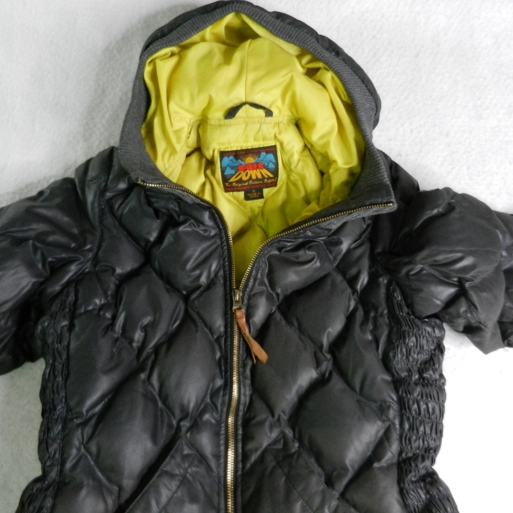 Eddie Bauer Jacket Coat Womens Goose Down Diamond Quilted Skyliner Gray Medium - Picture 12 of 16